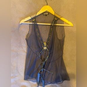 Rozae Nichols tule top with beads